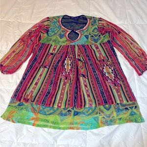 Silk Threads Colorful Top